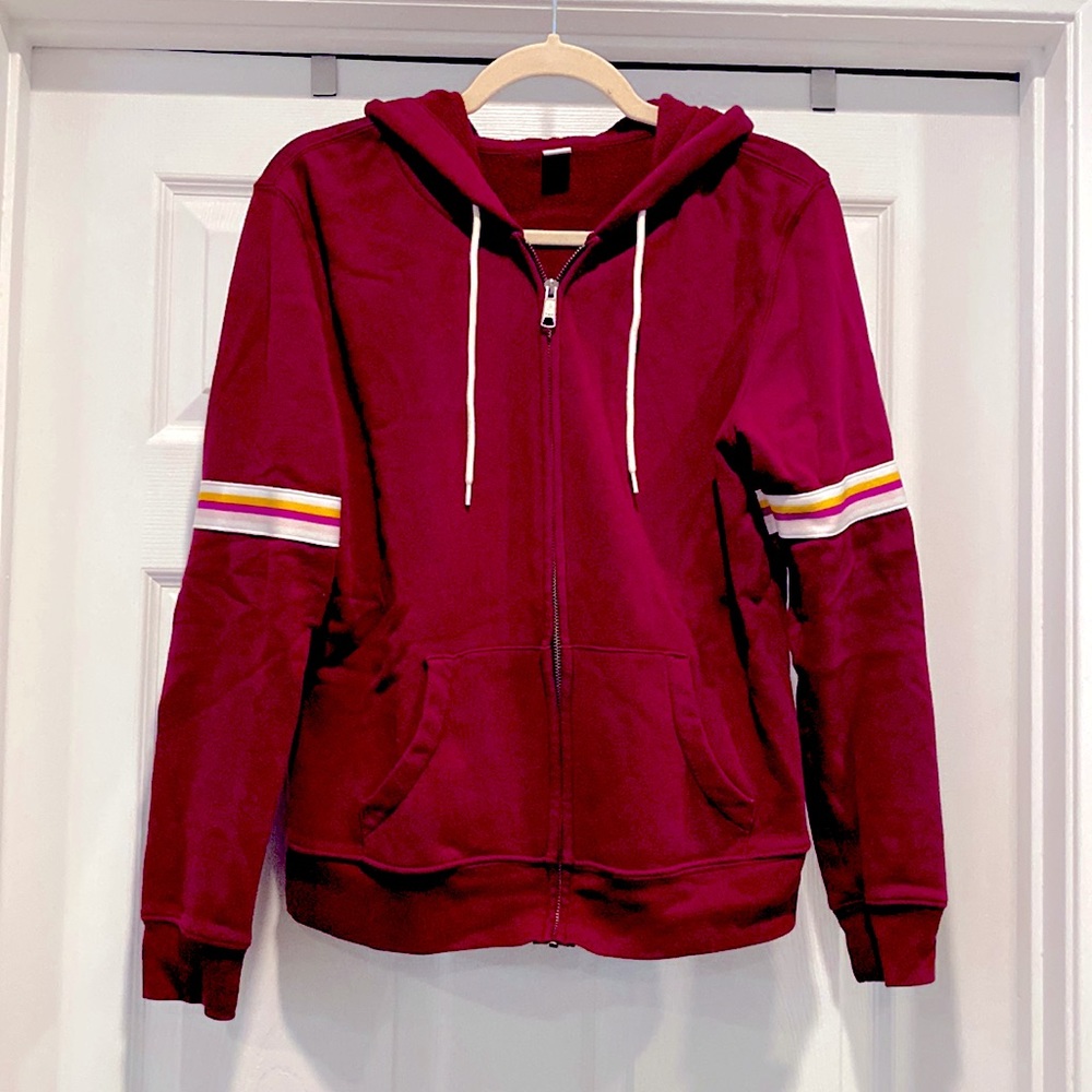 Maroon Old Navy zip hoodie